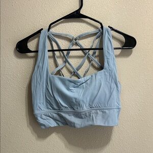 Light Blue Strappy Sports Bra